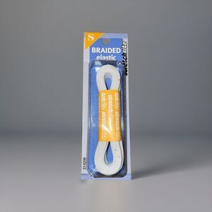 Stretchrite Polyester/Rubber 1/4 Inch Braided Elastic x 3 Yards White